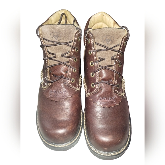 Ariat Canyon Boots Womens 8B Lace Up Combat Boot Mocha Brown Leather Wor… - Picture 2 of 8